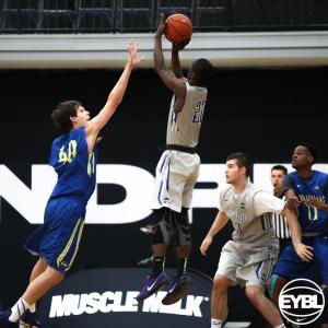 Chicago Meanstreets 2016 6' 3" SG James Jones goes up for the fadeaway jumper. -Jon Lopez, Nike